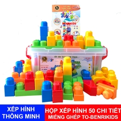 Hộp Xếp Hình Thông MInh Vijago 50 Chi Tiết Cho Bé