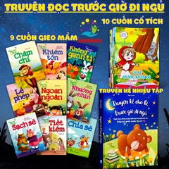 Sách - Set 30 Truyện Đọc Cho Bé Trước Giờ Đi Ngủ Phát Triển Tư Duy Ngôn Ngữ ,Trí Tưởng Tượng Não Bộ