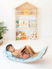 Giá Để Sách Treo Tường Không Cần Khoan Tường Cho Bé Hình Ngôi Nhà Kích Thước Lớn Trang Trí Decor Phòng Cho Bé Yêu