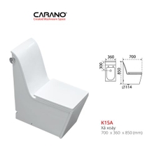 BỒN CẦU CARANO 1 KHỐI K15A ( Toilet model: K15A )