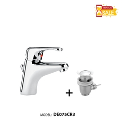 COMBO VÒI VÀ NÚT XẢ LAVABO MODEL DE075CR3