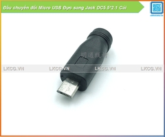 Đầu chuyển đổi Micro USB Đực sang Jack DC5.5*2.1 Cái