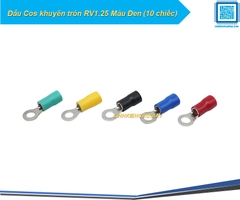 Đầu Cos khuyên tròn RV1.25 Màu Đen (10 chiếc)