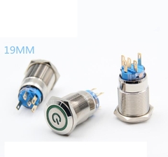 Nút nhấn kim loại 19mm có đèn Power Nhấn giữ On/Off