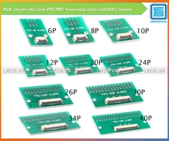 PCB chuyển đổi Jack FFC/FPC 1mm sang chân cắm DIP 2.54mm