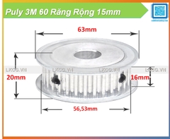 Puly 3M 60 Răng Rộng 15mm