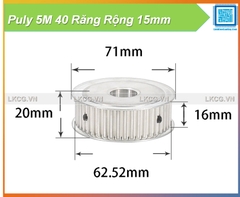 Puly 5M 40 Răng Rộng 15mm