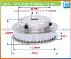 Puly XL, Pulley XL BF 26 Răng Rộng 14mm