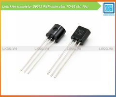 Linh kiện transistor S9012 PNP chân cắm TO-92 (Sl: 10c)