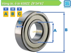 Vòng bi, ổ bi 628ZZ【8*24*8】