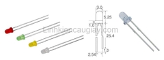 Led đơn 3mm các màu (SL: 10c)