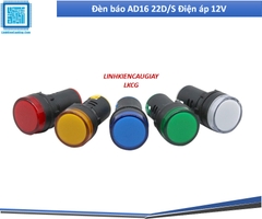 Đèn báo phi 22mm AD16 22D/S Điện áp 12V