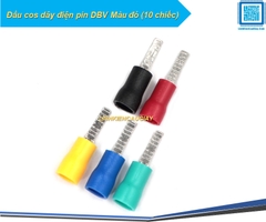 Đầu cos dây điện pin DBV Màu đỏ (10 chiếc)