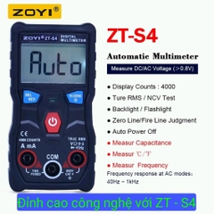 ĐỒNG HỒ VẠN NĂNG TỰ ĐỘNG ZOYI ZT-S4 CHÍNH HÃNG BH 06 THÁNG