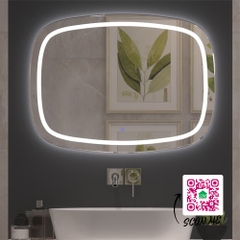 Gương soi đèn led phòng tắm SMHome GNT11 - Tích hợp đèn led và công tắc cảm ứng trên gương.
