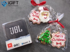 Combo Bánh giáng sinh và Loa JBL GO 2 in logo công ty Warerley