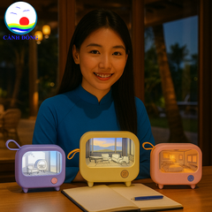 Đèn tranh LED 3D Cảnh Đông – Ánh sáng đổi màu – Quà tặng, đèn ngủ decor