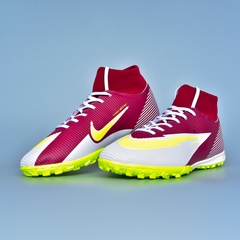 Giày đá bóng Cổ dệt XFaster Reus đỏ/trắng/chuối mới nhất 2022