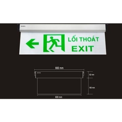 Đèn Exit KenTom KT670 ( Đèn lối thoát KenTom KT670 treo trần, 2 mặt)