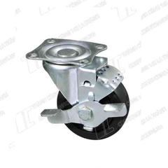 Bánh xe cao su HB 100 khóa (100mm)