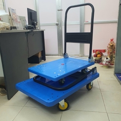 Xe đẩy hàng 4 bánh sàn nhựa gấp gọn 200-250kg TS-200N