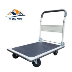Xe đẩy hàng 4 bánh 300kg sàn thép FactDept FD300