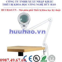 Kính lúp kẹp bàn 8066D2-4C đèn huỳnh quang