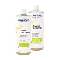 Combo 2 Dầu gội hàng ngày không xà phòng, PH5 với tinh chất yến mạch Stanhome Family Shampoo 400ml- mẫu mới