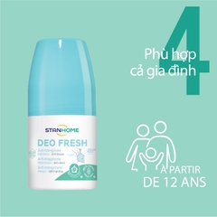 Lăn khử mùi, chống mùi không cồn hương tươi mát cho da nhạy cảm Stanhome Deo Fresh 50ml