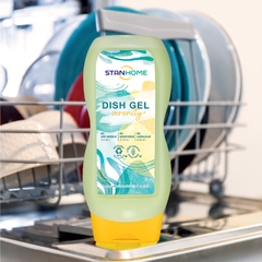 Gel rửa bát chuyên dụng cho máy rửa bát  All in One Stanhome DISH GEL Serenity hương Mimosa, bạc hà 720ML - Limited version