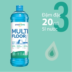 Nước lau sàn hương cam, bưởi, bạc hà Multi Floor Ecolabel 1000ml