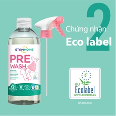 Xịt xử lý vết bẩn trước khi giặt Stanhome Pre Wash Ecolabel 500ml