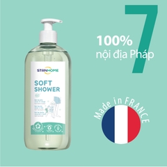 Sữa tắm, rửa mặt không xà phòng cho mọi loại da và da nhạy cảm Stanhome Soft Shower Gel Douche Corps Et Visage Tous types de peaux 740ML