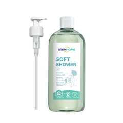 Sữa tắm, rửa mặt không xà phòng cho mọi loại da và da nhạy cảm Stanhome Soft Shower Gel Douche Corps Et Visage Tous types de peaux 740ML