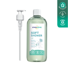 Sữa tắm, rửa mặt không xà phòng cho mọi loại da và da nhạy cảm Stanhome Soft Shower Gel Douche Corps Et Visage Tous types de peaux 740ML
