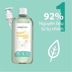 Sữa tắm, rửa mặt không xà phòng hương yến mạch Stanhome Soft Shower 740ML