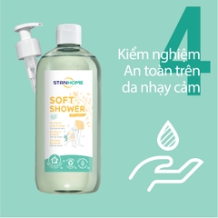 Sữa tắm, rửa mặt không xà phòng hương yến mạch Stanhome Soft Shower 740ML