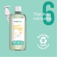 Sữa tắm, rửa mặt không xà phòng hương yến mạch Stanhome Soft Shower 740ML