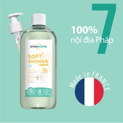 Sữa tắm, rửa mặt không xà phòng hương yến mạch Stanhome Soft Shower 740ML