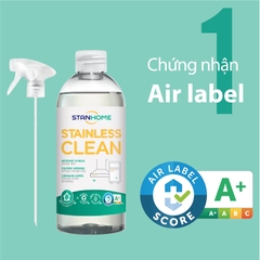 Xịt làm sạch bề mặt inox,thép không gỉ tiêu chuẩn Air Label Score A+ Stanhome Stainless Clean 500ml