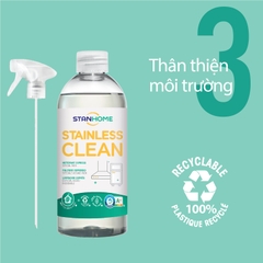 Xịt làm sạch bề mặt inox,thép không gỉ tiêu chuẩn Air Label Score A+ Stanhome Stainless Clean 500ml