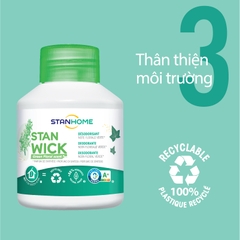 Sáp thơm khử mùi Stanhome Stan Wick Green Floral 250ml hương hoa cỏ mùa xuân tiêu chuẩn Air Label Score A+