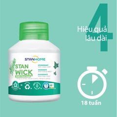 Sáp thơm khử mùi Stanhome Stan Wick Green Floral 250ml hương hoa cỏ mùa xuân tiêu chuẩn Air Label Score A+