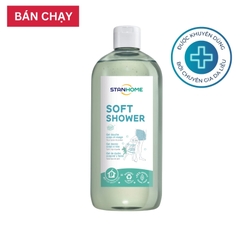 Sữa tắm, rửa mặt không xà phòng cho mọi loại da, da nhạy cảm, viêm da cơ địa, chàm vảy nến Stanhome Soft Shower Gel 740ML