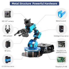 Hiwonder ArmPi FPV AI Vision Raspberry Pi ROS Robotic Arm with Python Open Source (Cánh tay robot thị giác nhân tạo Raspberry Pi ROS với Python nguồn mở)