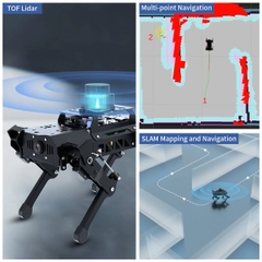 PuppyPi Hiwonder Quadruped Robot with AI Vision Powered by Raspberry Pi ROS Open Source Robot Dog (Chú chó robot bốn chân nguồn mở ROS với thị giác nhân tạo hoạt động trên nền tảng Raspberry Pi)