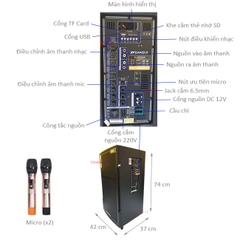 Loa Kéo Cao Cấp Sansui (Soontran) SG3-15 Karaoke Di Động