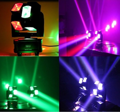 Đèn Moving Head  8 mắt với 8 mắt Led 12W nhiều màu sắc mang lại không gian đẹp cho quán bar, phòng trà và quán karaoke nhỏ