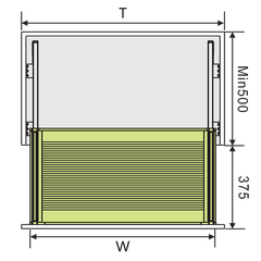 KỆ ĐỰNG XOONG NỒI INOX HỘP (LẮP ÂM TỦ)