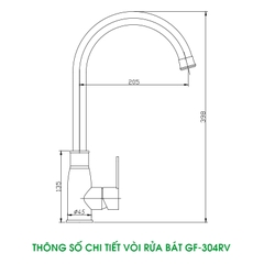 VÒI RỬA BÁT GF-304RV